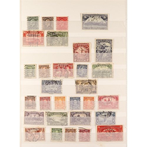 401 - CANADA 1858 - 1912 USED ON STOCK PAGES with a substantial holding, note 1858 3d imperf, 1868-90 Larg... 