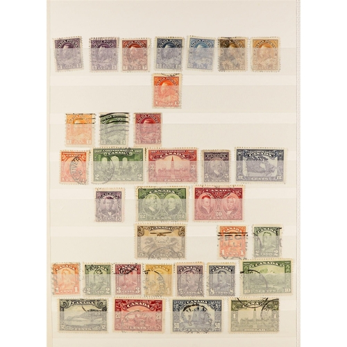 401 - CANADA 1858 - 1912 USED ON STOCK PAGES with a substantial holding, note 1858 3d imperf, 1868-90 Larg... 