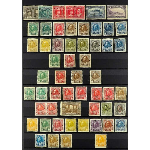 409 - CANADA 1875 - 1952 MINT / NEVER HINGED STAMPS ASSEMBLY on stock book pages incl sets, coil stamps, b... 