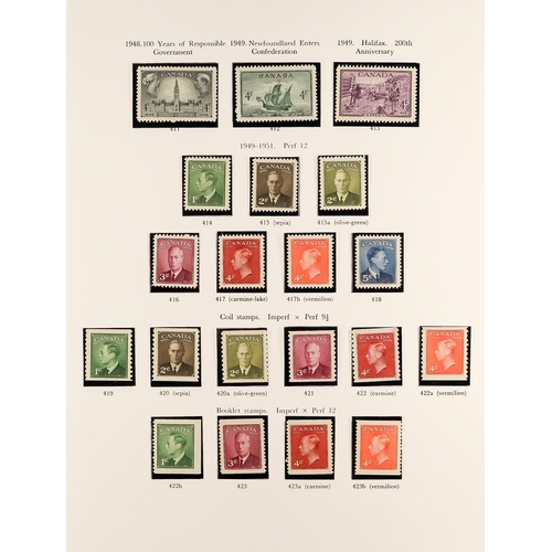 412 - CANADA 1897 - 2010 EXTENSIVE MINT / NEVER HINGED MINT COLLECTION in three well-filled SG Canada albu... 