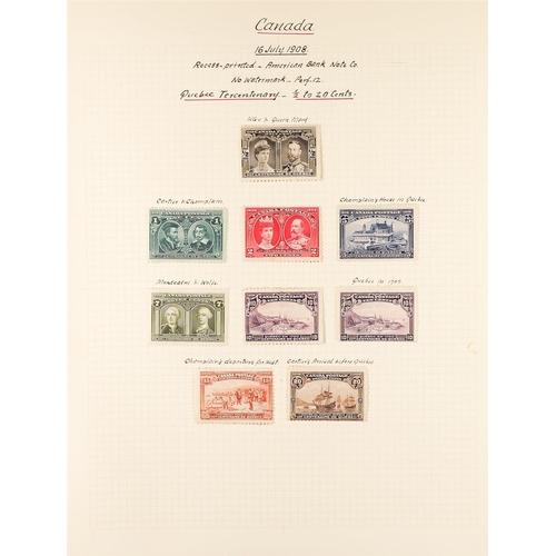 414 - CANADA 1903 - 1908 MINT COLLECTION on pages, includes 1903-12 set (7c, 20c & 50c no gum), 1908 Terce... 