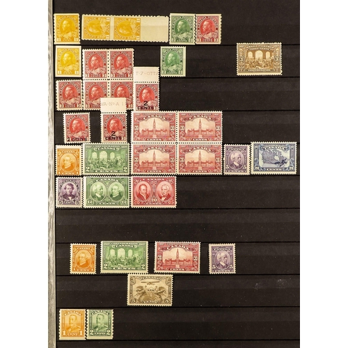 418 - CANADA 1911 - 1936 MINT COLLECTION comprehensive, on black Hagner pages, includes small ranges of di... 