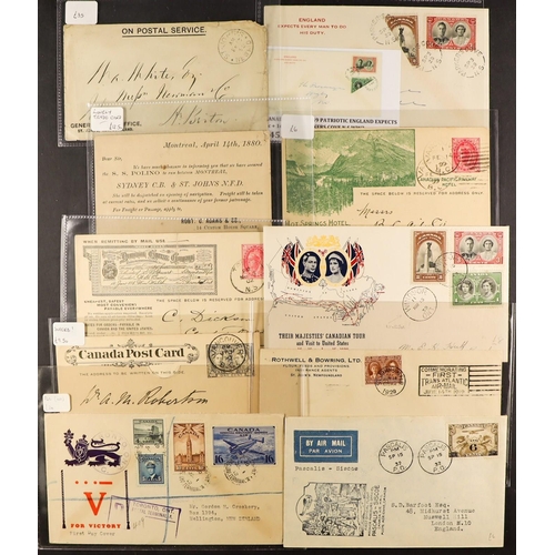 427 - CANADA COVERS group of 18 selected items from 1862 to 1942 incl a few Newfoundland, hotel & other il... 