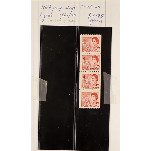 428 - CANADA CROWTHER ESTATE - 1967-73 CENTENNIAL DEFINITIVES, THE COIL STAMPS PREMIUM SPECIALIZED HOLDING... 