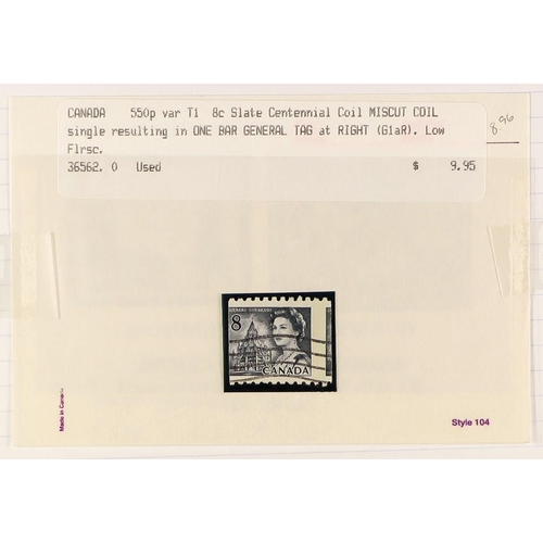 428 - CANADA CROWTHER ESTATE - 1967-73 CENTENNIAL DEFINITIVES, THE COIL STAMPS PREMIUM SPECIALIZED HOLDING... 