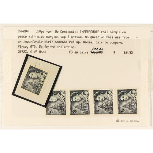 428 - CANADA CROWTHER ESTATE - 1967-73 CENTENNIAL DEFINITIVES, THE COIL STAMPS PREMIUM SPECIALIZED HOLDING... 