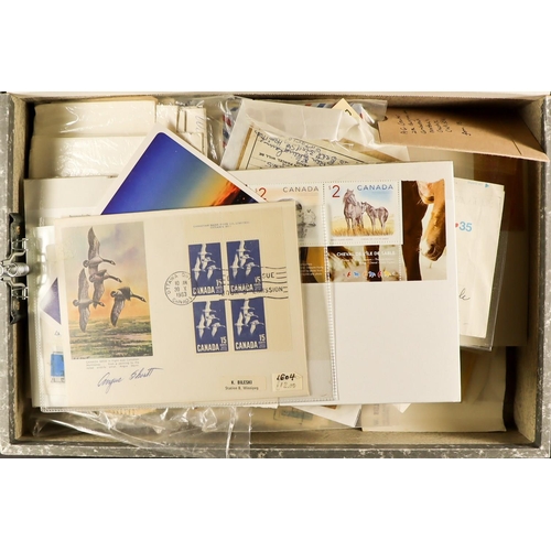 431 - CANADA CROWTHER ESTATE - COVERS & STAMPS in 10 file boxes with elements of specialisation. Company i... 