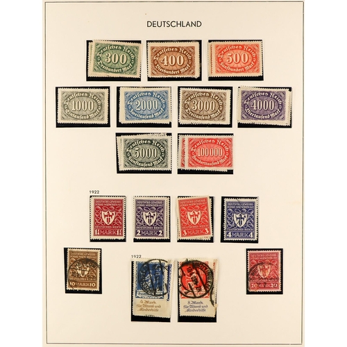 616 - GERMANY 1871 - 1945 SUBSTANTIAL COLLECTION of mint (some never hinged) and used stamps & miniature s... 