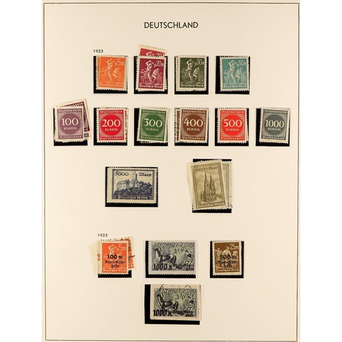 616 - GERMANY 1871 - 1945 SUBSTANTIAL COLLECTION of mint (some never hinged) and used stamps & miniature s... 