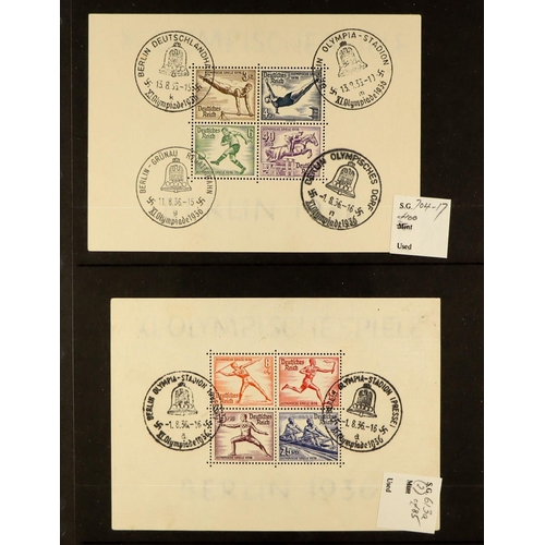 616 - GERMANY 1871 - 1945 SUBSTANTIAL COLLECTION of mint (some never hinged) and used stamps & miniature s... 