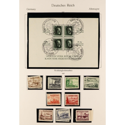 616 - GERMANY 1871 - 1945 SUBSTANTIAL COLLECTION of mint (some never hinged) and used stamps & miniature s... 