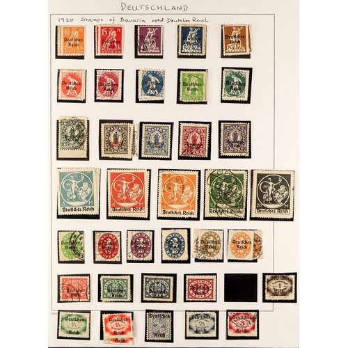 616 - GERMANY 1871 - 1945 SUBSTANTIAL COLLECTION of mint (some never hinged) and used stamps & miniature s... 