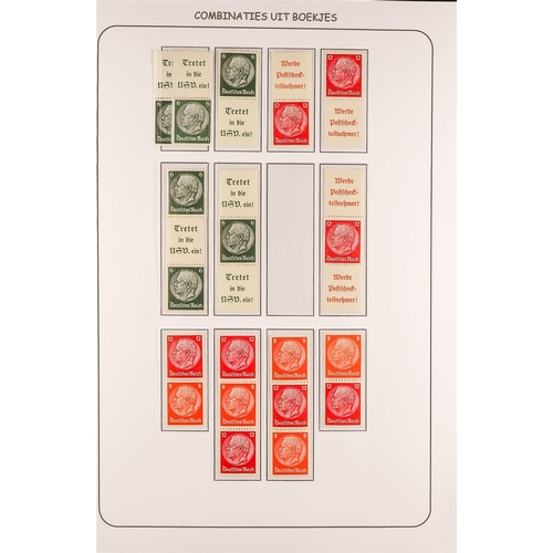 627 - GERMANY 1928 - 1941 SE-TENANT COLLECTION. A collection of mint (much never hinged) se-tenant pairs a... 