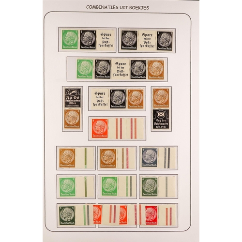 627 - GERMANY 1928 - 1941 SE-TENANT COLLECTION. A collection of mint (much never hinged) se-tenant pairs a... 