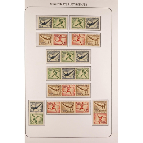 627 - GERMANY 1928 - 1941 SE-TENANT COLLECTION. A collection of mint (much never hinged) se-tenant pairs a... 