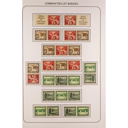 627 - GERMANY 1928 - 1941 SE-TENANT COLLECTION. A collection of mint (much never hinged) se-tenant pairs a... 