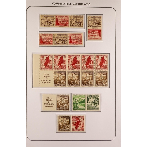 627 - GERMANY 1928 - 1941 SE-TENANT COLLECTION. A collection of mint (much never hinged) se-tenant pairs a... 