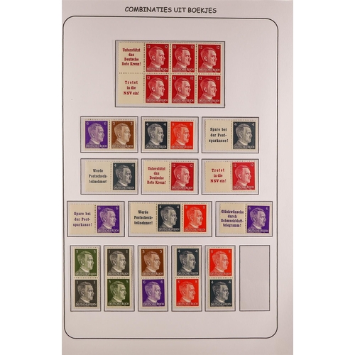 627 - GERMANY 1928 - 1941 SE-TENANT COLLECTION. A collection of mint (much never hinged) se-tenant pairs a... 