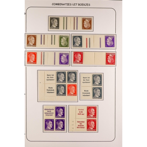 627 - GERMANY 1928 - 1941 SE-TENANT COLLECTION. A collection of mint (much never hinged) se-tenant pairs a... 