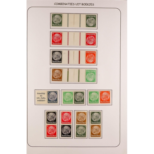 627 - GERMANY 1928 - 1941 SE-TENANT COLLECTION. A collection of mint (much never hinged) se-tenant pairs a... 