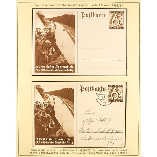 629 - GERMANY 1934 - 1944 THIRD REICH COVERS / CARDS collection loose & on pages, also additional fine use... 