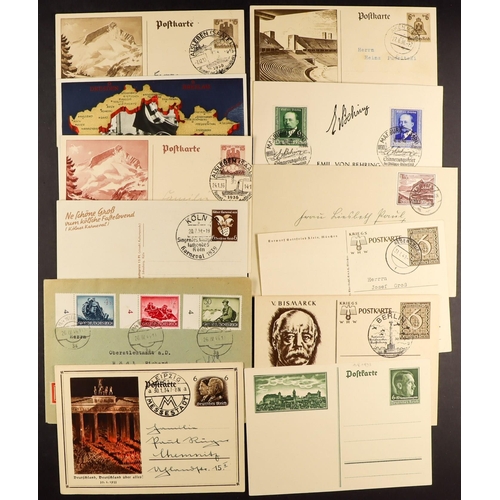 629 - GERMANY 1934 - 1944 THIRD REICH COVERS / CARDS collection loose & on pages, also additional fine use... 