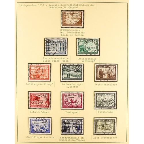 629 - GERMANY 1934 - 1944 THIRD REICH COVERS / CARDS collection loose & on pages, also additional fine use... 