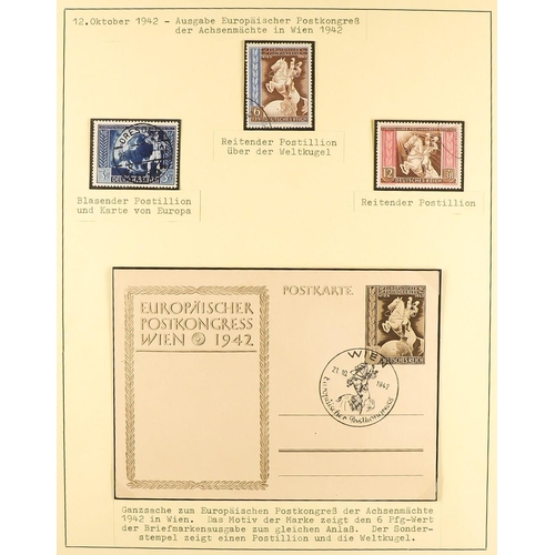 629 - GERMANY 1934 - 1944 THIRD REICH COVERS / CARDS collection loose & on pages, also additional fine use... 