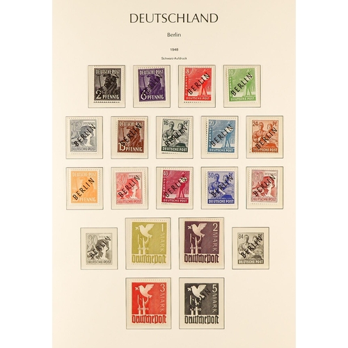 632 - GERMANY BERLIN AND DDR COLLECTIONS in hingeless Lighthouse albums. The Berlin album comprises of a h... 