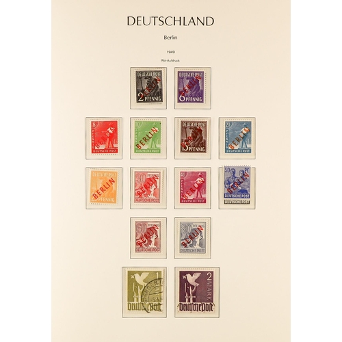 632 - GERMANY BERLIN AND DDR COLLECTIONS in hingeless Lighthouse albums. The Berlin album comprises of a h... 