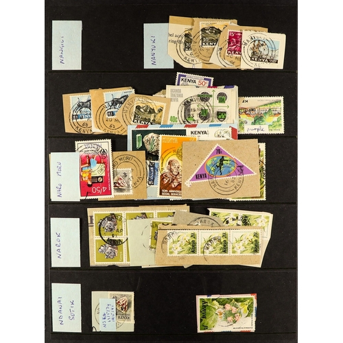 760 - KENYA CANCELLATIONS COLLECTION of 1960's to 1990's stamps selected for readable postmarks arranged b... 