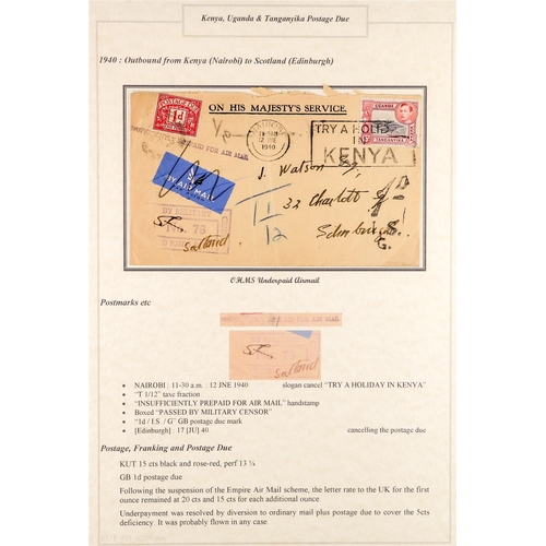 761 - K.U.T. 1920 - 1952 COVERS COLLECTION written up in an album, much interesting material (36 covers/ca... 