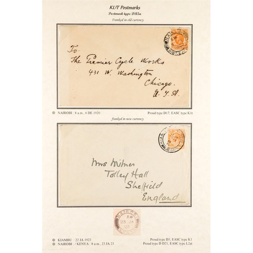 761 - K.U.T. 1920 - 1952 COVERS COLLECTION written up in an album, much interesting material (36 covers/ca... 