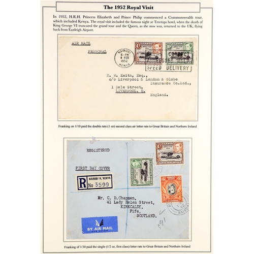 761 - K.U.T. 1920 - 1952 COVERS COLLECTION written up in an album, much interesting material (36 covers/ca... 