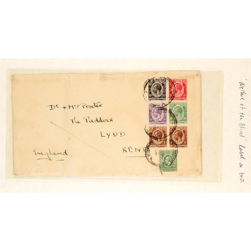 761 - K.U.T. 1920 - 1952 COVERS COLLECTION written up in an album, much interesting material (36 covers/ca... 