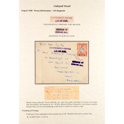 761 - K.U.T. 1920 - 1952 COVERS COLLECTION written up in an album, much interesting material (36 covers/ca... 