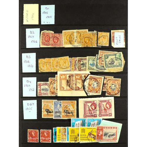 765 - K.U.T. CANCELLATIONS COLLECTION of 1890's to early 1960's stamps selected for readable postmarks arr... 