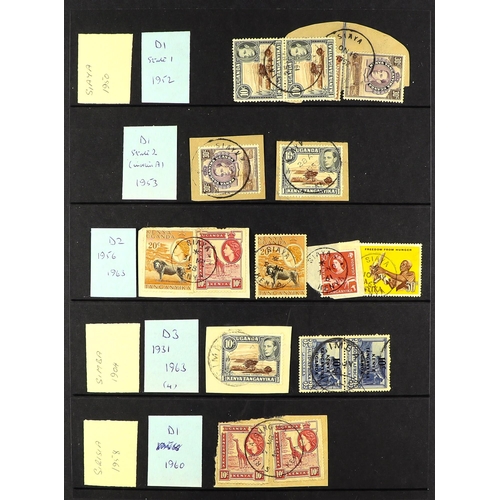 765 - K.U.T. CANCELLATIONS COLLECTION of 1890's to early 1960's stamps selected for readable postmarks arr... 