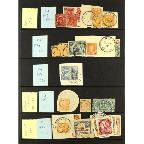 765 - K.U.T. CANCELLATIONS COLLECTION of 1890's to early 1960's stamps selected for readable postmarks arr... 