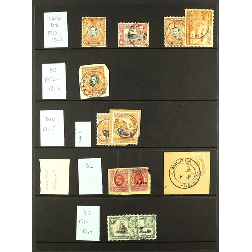 765 - K.U.T. CANCELLATIONS COLLECTION of 1890's to early 1960's stamps selected for readable postmarks arr... 