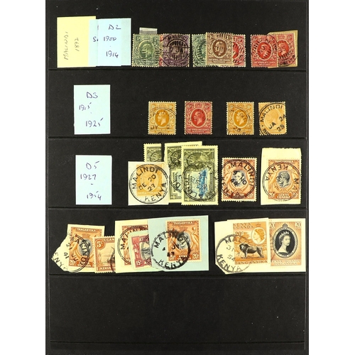 765 - K.U.T. CANCELLATIONS COLLECTION of 1890's to early 1960's stamps selected for readable postmarks arr... 