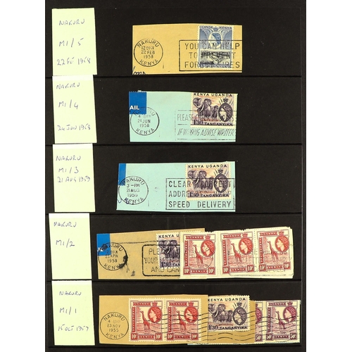 765 - K.U.T. CANCELLATIONS COLLECTION of 1890's to early 1960's stamps selected for readable postmarks arr... 