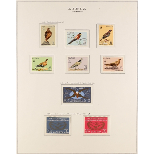 776 - LIBYA 1952 - 1969 NEVER HINGED MINT COLLECTION in Marini album, comprehensive, including some additi... 