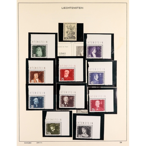 784 - LIECHTENSTEIN 1946 - 1961 NEVER HINGED MINT collection of sets and miniature sheets on album pages, ... 