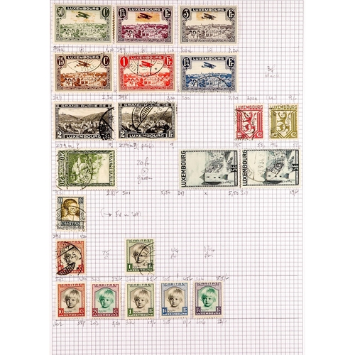 785 - LUXEMBOURG 1850's - 1950's MINT & USED MISCELLANY on a variety of pages, note classics & 19th Centur... 