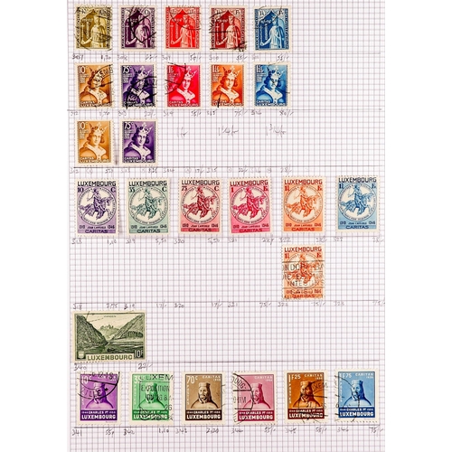 785 - LUXEMBOURG 1850's - 1950's MINT & USED MISCELLANY on a variety of pages, note classics & 19th Centur... 