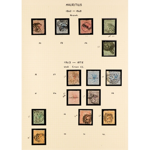 803 - MAURITIUS 1858-2004 COLLECTION in hingeless mounts on pages, includes several early imperfs, various... 