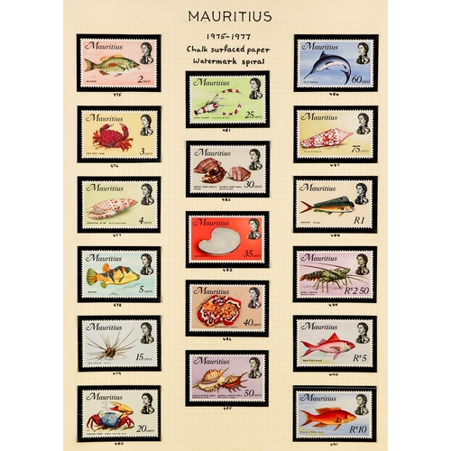 803 - MAURITIUS 1858-2004 COLLECTION in hingeless mounts on pages, includes several early imperfs, various... 