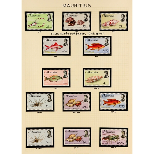 803 - MAURITIUS 1858-2004 COLLECTION in hingeless mounts on pages, includes several early imperfs, various... 