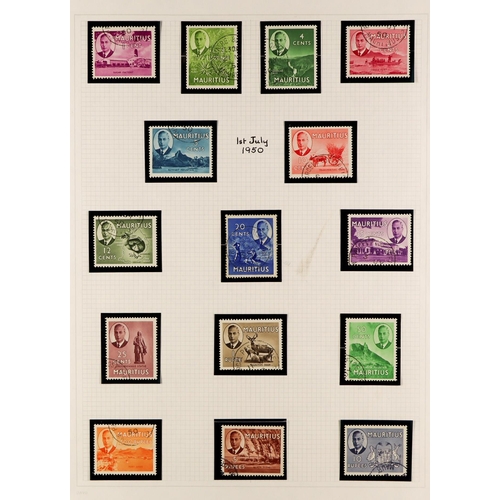 803 - MAURITIUS 1858-2004 COLLECTION in hingeless mounts on pages, includes several early imperfs, various... 